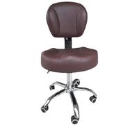 JAVPTAV Sgabello girevole regolabile con meccanismo a gas, sedia con rotelle e schienale, comoda sedia da dentista in similpelle for salone di bellezza, clinica di massaggi