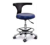 JAVPTAV Sgabello regolabile in altezza, rotazione a 360°, braccioli in similpelle, sedia ergonomica for assistente, for dentisti e saloni