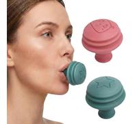 Jaw Exerciser - Riduttore a doppio mento per donne e uomini, non morde il viso, per yoga e respirazione, per rassodare la pelle, staccabile, a 3 strati, snella, portatile, per esercizi facciali a V