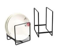 JAWAI 2 Pezzo Scolapiatti Verticale, Porta Piatti Multifunzionale, Organizer per Piatti, Scolapiatti Salvaspazio Scaffale, Adatto per Piani di Lavoro e Mobili da Cucina (Nero)