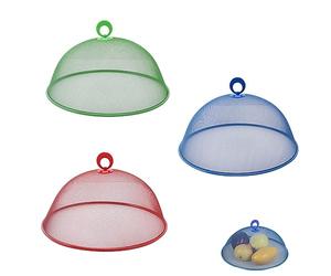 JAWAI 3 Pezzo Copertura per Alimenti in Rete, Coprivivande a Rete, Copertura della Rete della Cupola Alimentare, con Maniglia, Mosca e Copertura Alimentare a Prova di Insetti e Copertura Vegetale