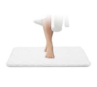JAWAonline Tappeto da bagno Bianco - Tappeto per il bagno estremamente assorbente - Tappeto da doccia 50x80cm