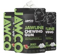 JAWCO - Gomma da masticare ultra resistente per mascella | Ottieni una mascella più forte e più squadrata | Gomma dura per l'allenamento della mascella dell'anguria | Forza 15X | Scalpello, scolpire
