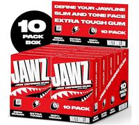 Jawline Chewing Gum (fornitura 4 mesi) Anguria - Definisci la tua mascella, snellisci e tonifica il tuo viso, per uomini e donne, gomma dura senza zucchero (10 confezioni) (120 pezzi)