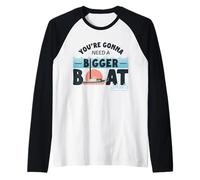 Jaws 2025 Avrai Bisogno di Una Barca più Grande Maglia con Maniche Raglan