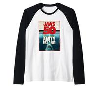 Jaws 2025 Jaws 50 Vieni a rilassarti ad Amity Island Maglia con Maniche Raglan