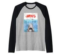 Jaws 2025 L'avventura dello squalo aspetta Maglia con Maniche Raglan