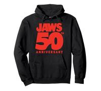Jaws 50th Anniversary Bold Logo Shark Fin Felpa con Cappuccio