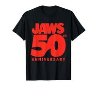Jaws 50th Anniversary Bold Logo Shark Fin Maglietta