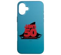 Jaws 50th Anniversary Fear in Red and Black Custodia per iPhone 16 Plus