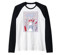 Jaws 50th Anniversary Poster Americans Style 2-Sided Maglia con Maniche Raglan