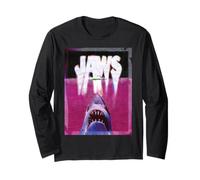 Jaws 50th Anniversary Poster VHS Style Front & Back Maglia a Manica