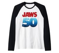 Jaws 50th Logo Dark Gradient Maglia con Maniche Raglan