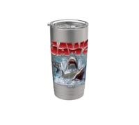 Jaws 90s Collage Bigger Boat Bicchiere termico in acciaio inox doppia parete