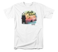 Jaws - Amity Island - Maglietta A Maniche Corte Unisex Per Adulto - Bianco