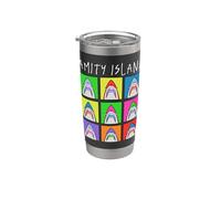 Jaws Amity Island Pop Art Sharks Bicchiere termico in acciaio inox doppia parete
