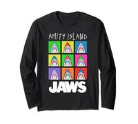 Jaws Amity Island Pop Art Sharks Maglia a Manica