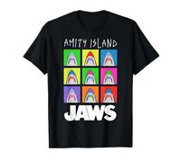 Jaws Amity Island Pop Art Sharks Maglietta