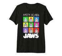 Jaws Amity Island Pop Art Sharks Maglietta Premium