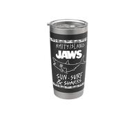 Jaws Amity Island Sun Surf & Sharks Bicchiere termico in acciaio inox doppia parete