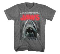Jaws - Attenzione - Manica Corta - Heather - Adulto - T-Shirt