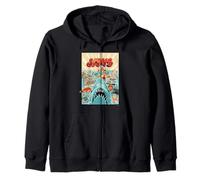 Jaws Beach Chiuso Amity Island 1975 Classic Shark Felpa con Cappuccio