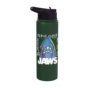 Jaws Beach Closed Neon Shark Stainless Steel Insulated Water Bottle