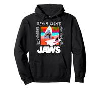 Jaws Beach Closed Surf Warning Felpa con Cappuccio