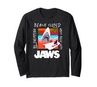 Jaws Beach Closed Surf Warning Maglia a Manica