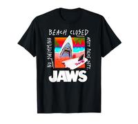 Jaws Beach Closed Surf Warning Maglietta