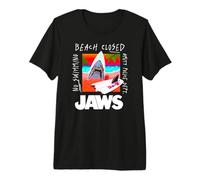 Jaws Beach Closed Surf Warning Maglietta Premium