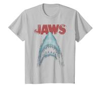 Jaws Classic Movie Poster Close-Up Maglietta, Bambini, Argento, 2 Anni
