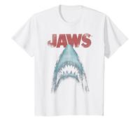 Jaws Classic Movie Poster Close-Up Maglietta, Bambini, Bianco, 2 Anni
