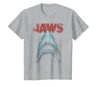 Jaws Classic Movie Poster Close-Up Maglietta, Bambini, Grigio Melange, 2 Anni