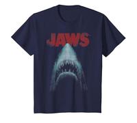 Jaws Classic Movie Poster Close-Up Maglietta, Bambini, Navy, 2 Anni