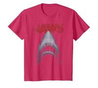 Jaws Classic Movie Poster Close-Up Maglietta, Bambini, Rosso mélange, 3 Anni
