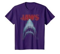 Jaws Classic Movie Poster Close-Up Maglietta, Bambini, Viola, 2 Anni