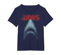 Jaws Classic Movie Poster Close-Up Maglietta, Donna Plus-Size, Navy, 3X