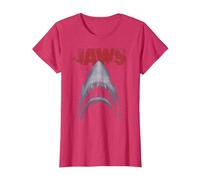 Jaws Classic Movie Poster Close-Up Maglietta, Donna, Rosso mélange, 3XL
