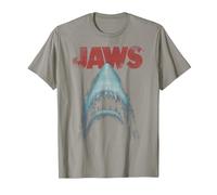 Jaws Classic Movie Poster Close-Up Maglietta, Uomo, Ardesia, 3XL