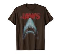 Jaws Classic Movie Poster Close-Up Maglietta, Uomo, Marrone, 3XL