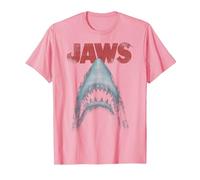 Jaws Classic Movie Poster Close-Up Maglietta, Uomo, Rosa, 3XL