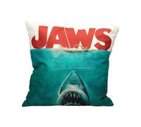 SD TOYS - Cuscino quadrato Poster Squalo - Confezionamento sottovuoto - Misure 45x45cm