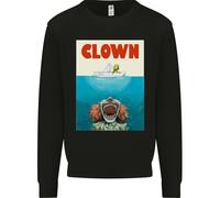 Jaws Divertente Parodia Clown Halloween Horror Uomo Felpa