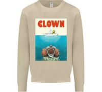 Jaws Divertente Parodia Clown Halloween Horror Uomo Felpa