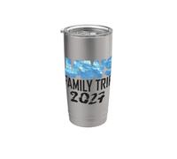Jaws Family Trip 2027 Front & Back Bicchiere termico in acciaio inox doppia parete