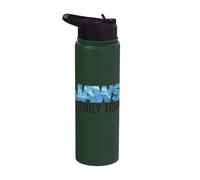 Jaws Family Trip Bigger Boat Front & Back Stainless Steel Insulated Water Bottle