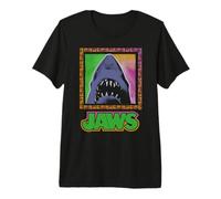 Jaws Retro Neon Surf Shark Maglietta Premium