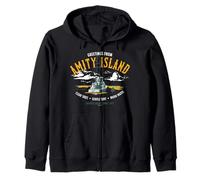 Jaws Saluti da Amity Island Cieli sereni Surf Felpa con Cappuccio