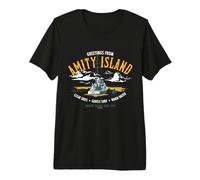 Jaws Saluti da Amity Island Cieli sereni Surf Maglietta Premium